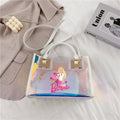 Barbie Princess Summer Transparent Handbag Anime Y2K Girls Lasers Beach Bag Shoulder Bag Ladies Tote Bags Pu Messenger Organizer - Charlie Dolly