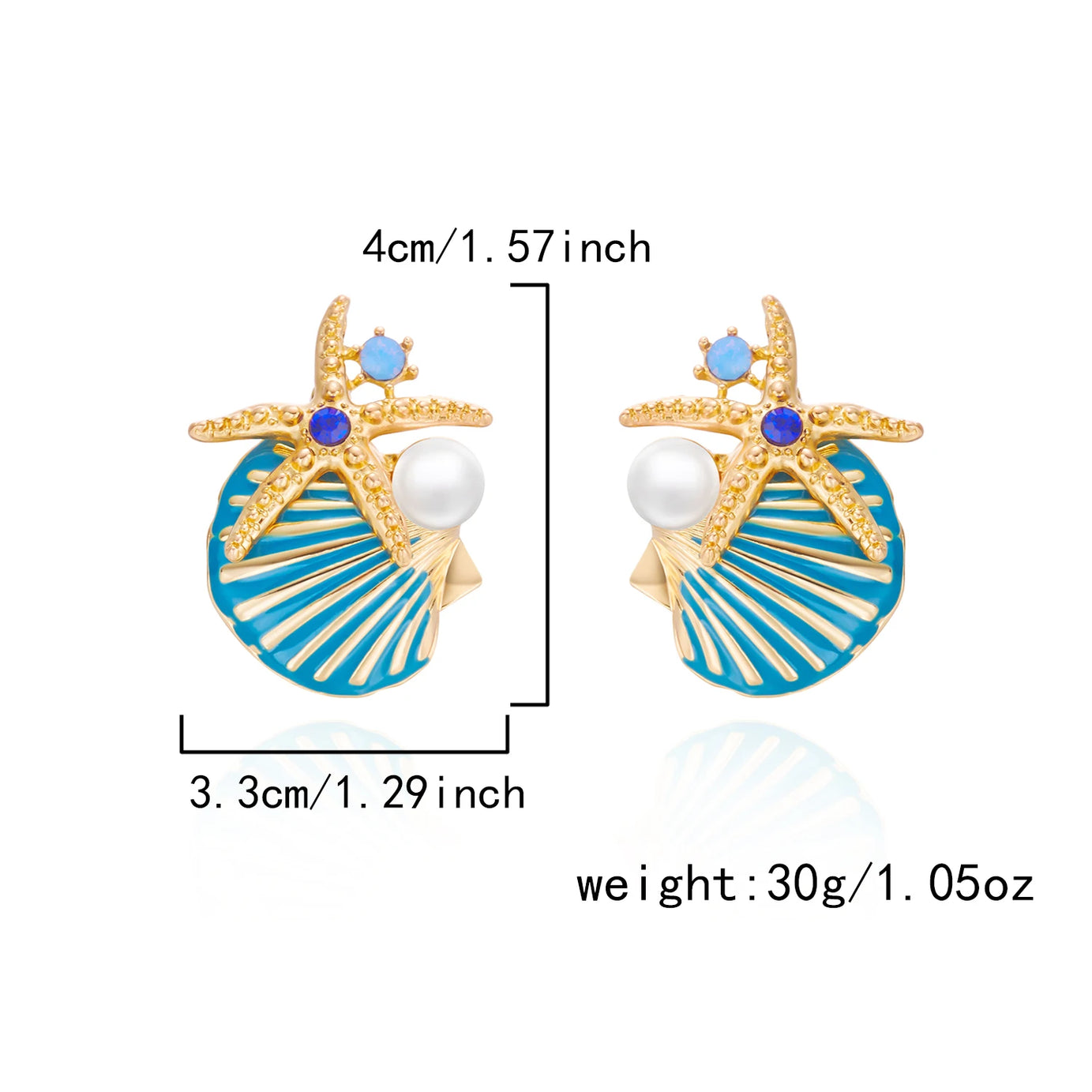Exaggerated Coral, Starfish and Scallop Ocean Necklace, Bracelet or Earring