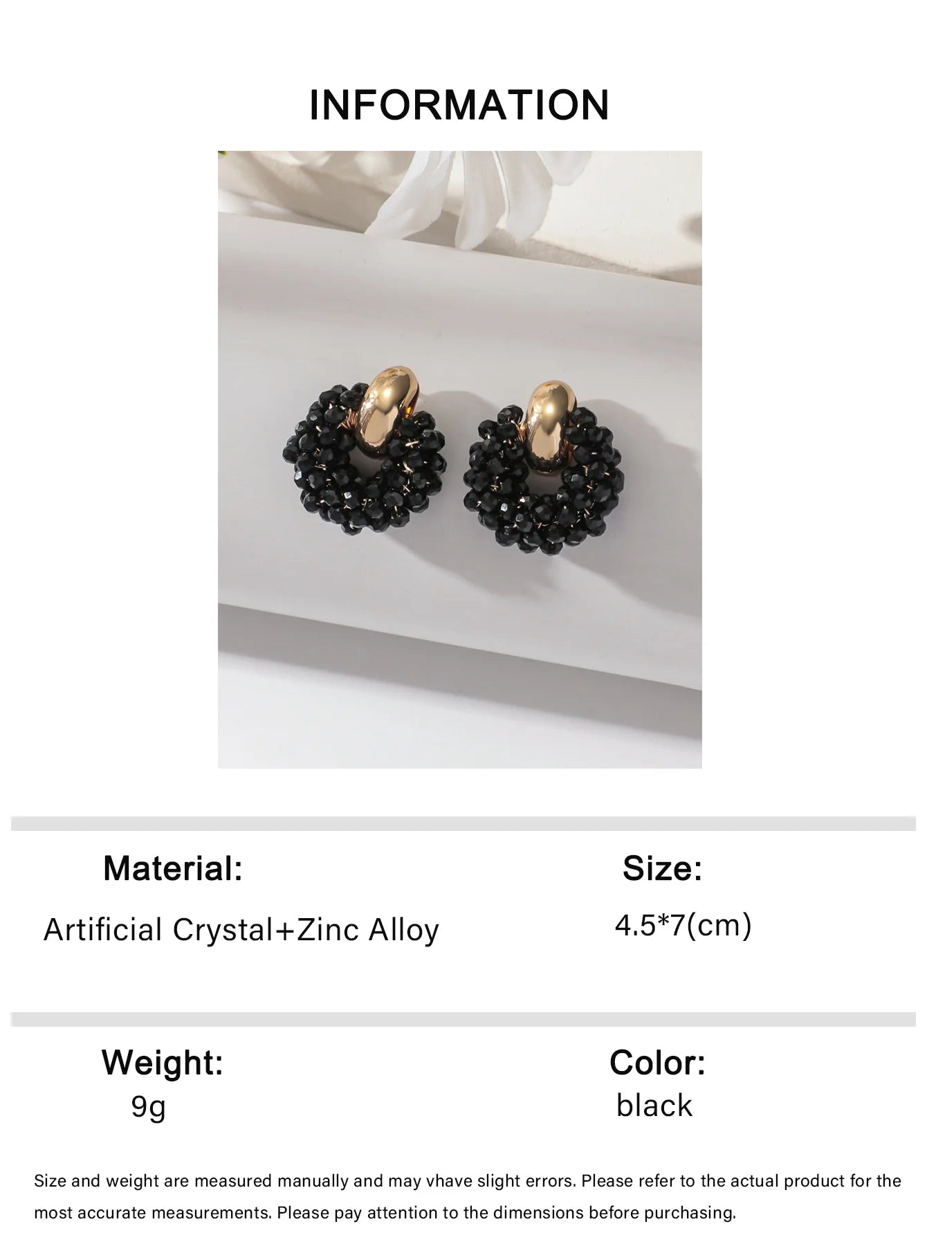 Boho Elegant Crystal Beads Drop Earrings for Women Luxury Geometric Dangle Summer Beach Party Jewelry