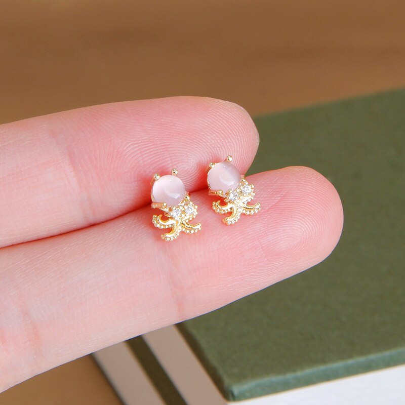 Sight Cute Opal Dolphin Earrings  Fashion Brand Jewelry Delicate Crystal Ocean Animal Stud Earrings for Women Gift - Charlie Dolly