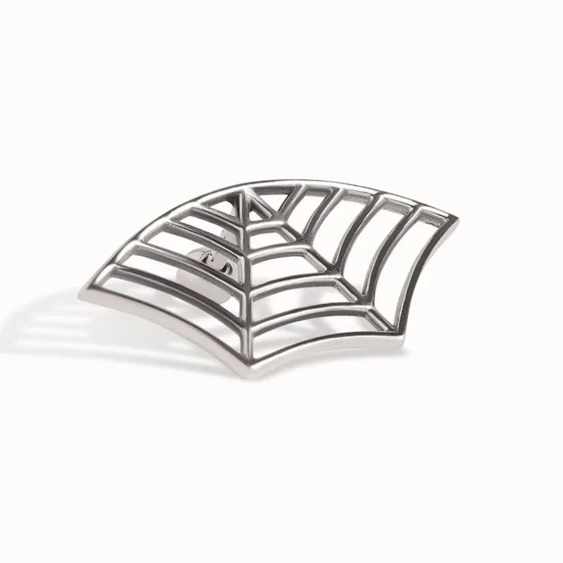 Gothic Spider Web Earring, Punk Tattoo Stud Earring for Halloween Witchy Silver Earring Jewelry Gifts - Charlie Dolly