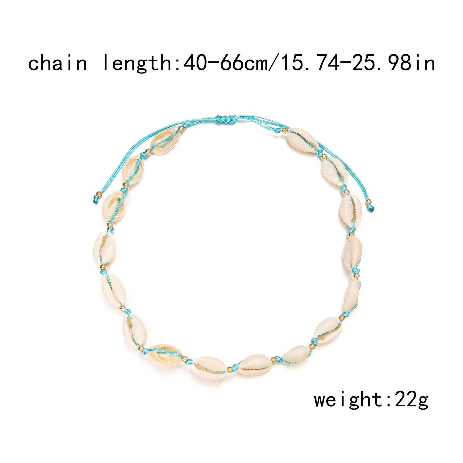 Bohemian Natural Shell Necklace &amp; Bracelet Set for Women Fashion Hand Braided Adjustable Necklace Charm Summer Vacation Jewelry - Charlie Dolly