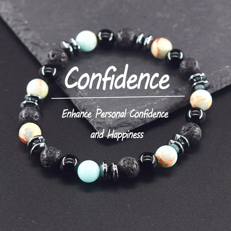Natural Labradorite & Tiger Eye Boho Protection Bracelet, Handmade Grounding Amulet