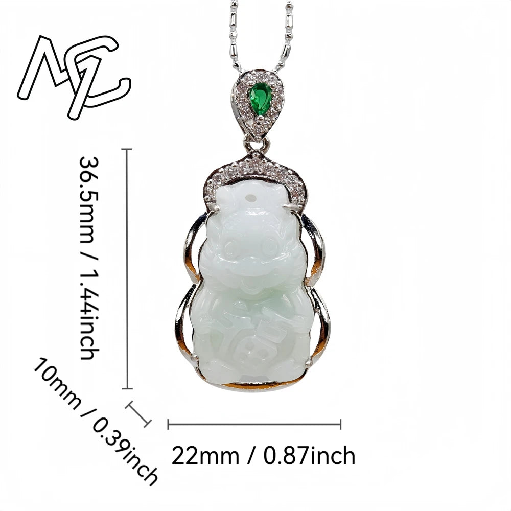 925 Silver Inlay Burmese Jade Adjustable Flower Gourd Butterfly Pendant Ring Emerald Rose Natural Green Women Jewelry Customized