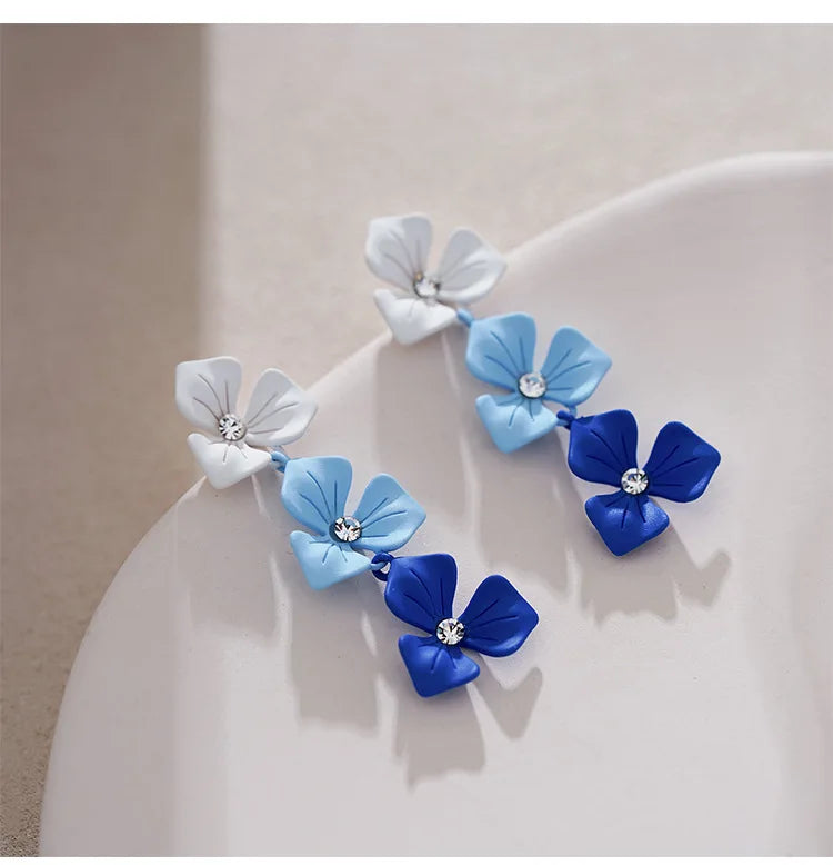 Floral Stud Earrings Cute Chic Boho Unique Trendy for Women, Trendy Chic Lightweight Earring, Daily Evening Gift Wedding Party