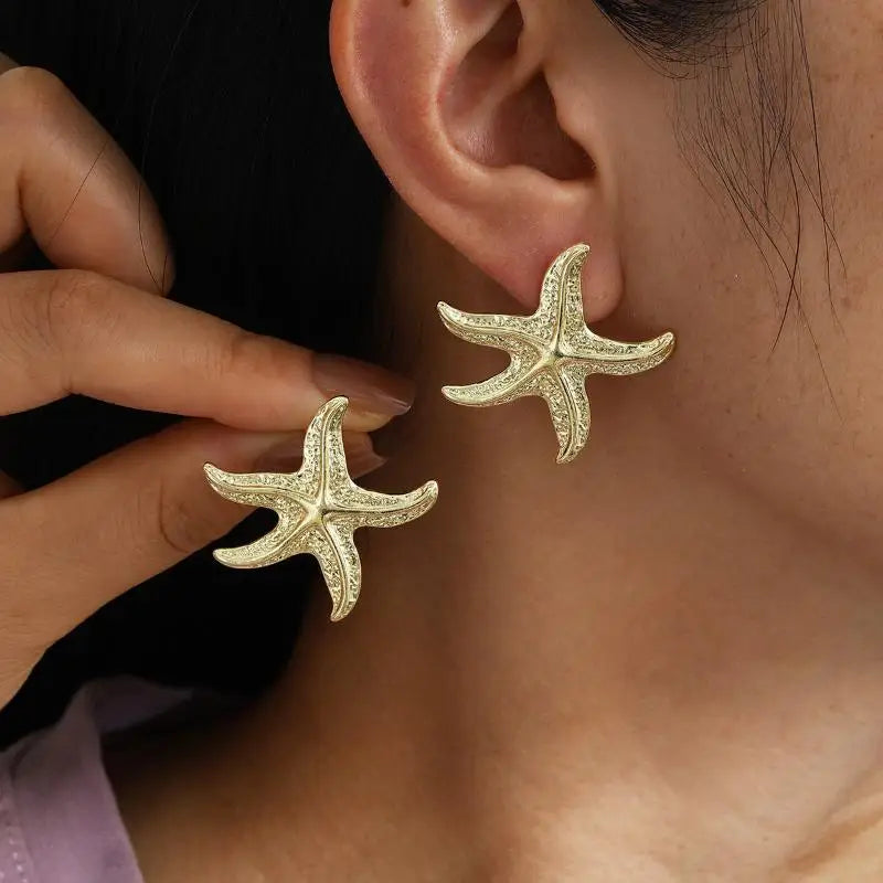 Fashion Summer Beach Pearl Conch Shell Earrings For Women Girls Cute Boho Starfish Earrings New In Seaside Jewelry Gifts