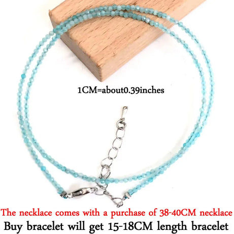 2mm Gemstone Beaded Necklace & Bracelet