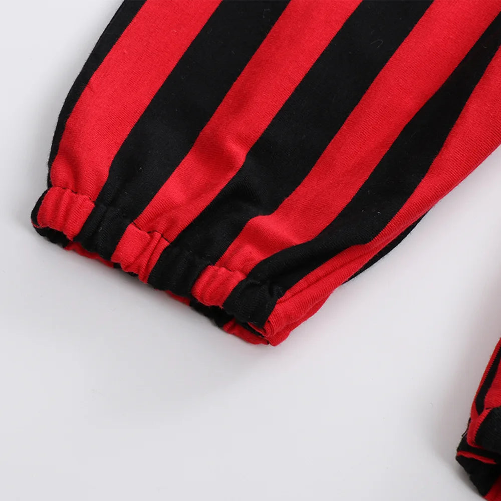 Cosplay Red Knight Pirate Captain Suit Kids Baby Jumpsuits Romper Halloween Costume Fancy Dress party Anime Stage Show Props - Charlie Dolly