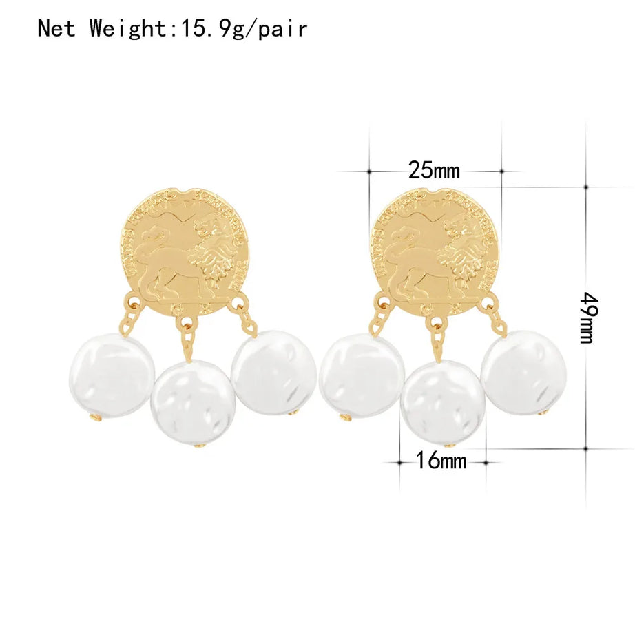 Irregular Pearl Ear Clip Earrings Jewelry