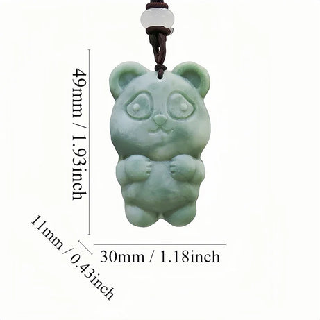 Dark Green Jade Dragon Fox & Owl Pendant Necklace, Carved Amulet Zodiac Talisman