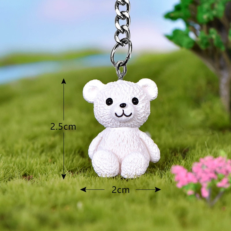 Cute Mini Teddy Bear Doll Keychain Novelty Girls Cartoon Small Animal Key Chain On Student Bag Trinket Jewelry Party Gift - Charlie Dolly