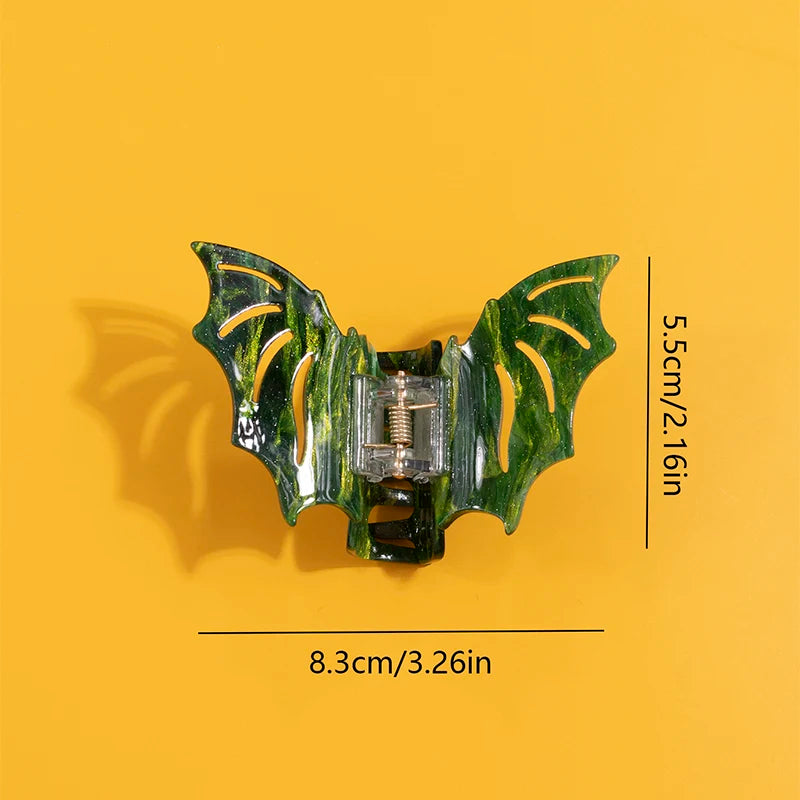 Fashionable Women's Halloween Hair Clip Bat Shaped Mini Acetic Acid Hair Claw Personalized Cute Girl Claw Hair Accessories - Charlie Dolly