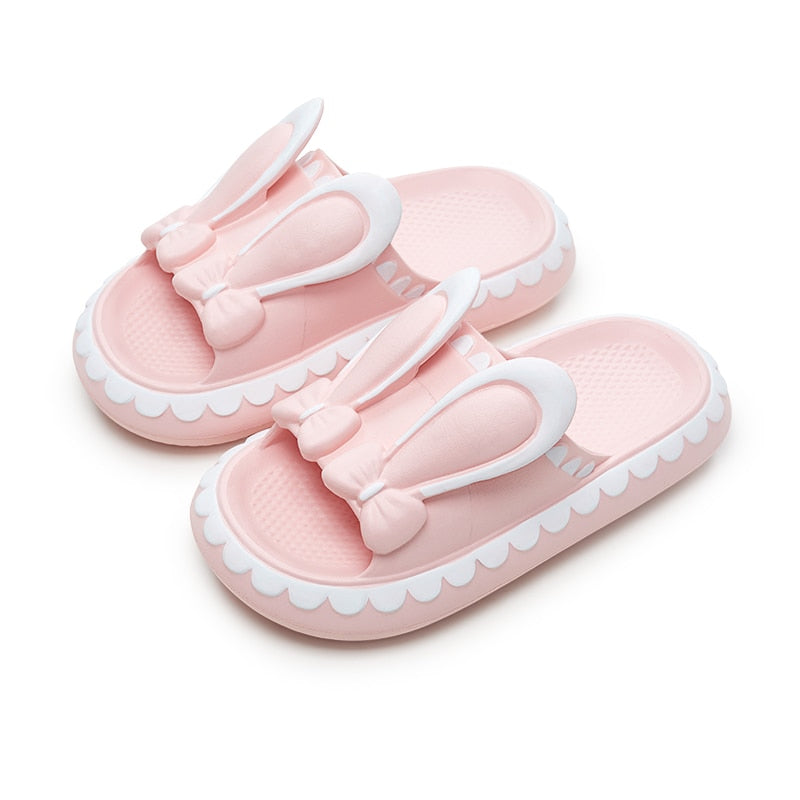 Mo Dou Women&#39;s Slippers EVA Thick Soft Sole Home Shoes Lovely Cartoon Rabbits for Outdoors Non-slip Concise Light Wearable - Charlie Dolly