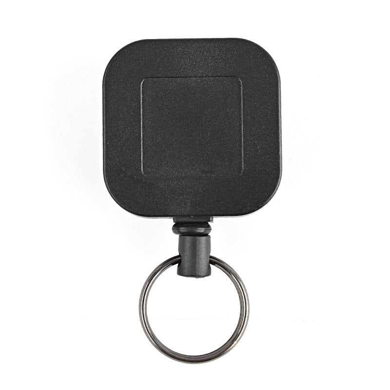 Anti-theft Metal Easy-to-pull Buckle Rope Elastic Keychain Sporty Retractable Key Ring Anti Lost Ski Pass ID Card - Charlie Dolly