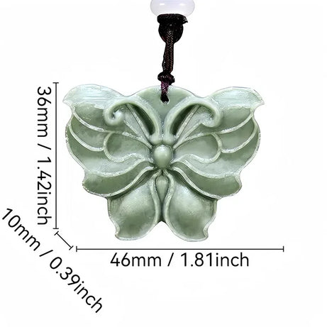 Dark Green Jade Dragon Fox & Owl Pendant Necklace, Carved Amulet Zodiac Talisman