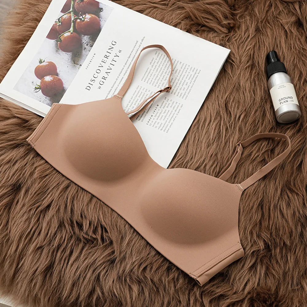 Women Push Up Bra For Small Breast Non-Wire Female Sexy Lingerie Solid Color Seamless Tube Top Bras Beauty Back Underwear Gather - Charlie Dolly