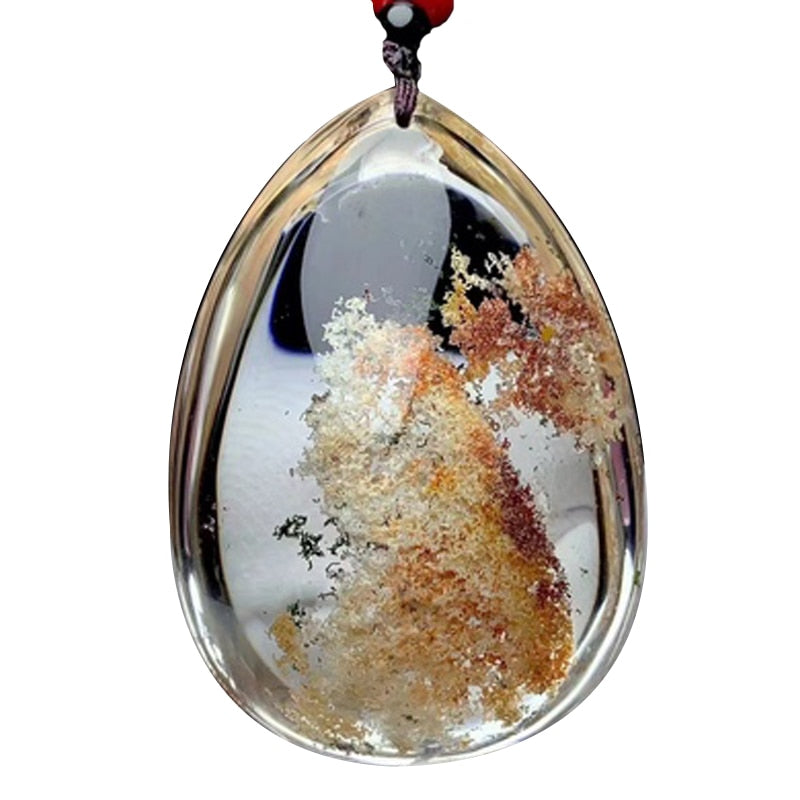 1PC Natural Ghost Phantom Quartz Pendant Crystal Gem Specimen Healing Stone Necklace High Quality Room Decor Jewelry Accessories - Charlie Dolly