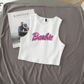 Sexy Barbie Ladies Sleeveless Crop Top Kawaii Cartoon Casual Girls Camisole T-Shirts Vest Y2K Fashion Women Slim Short Tank Tops - Charlie Dolly