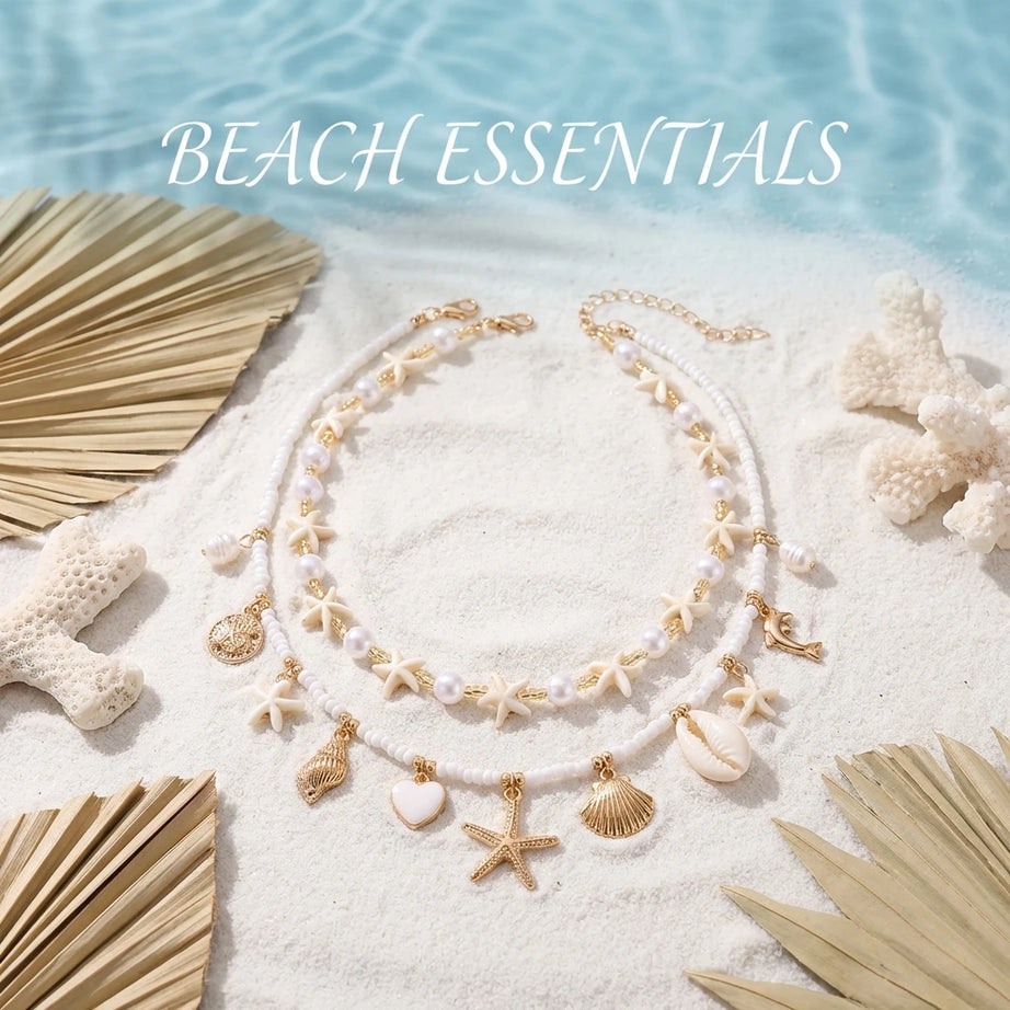 Multilayer Shell and Starfish Pearl Handmade Choker