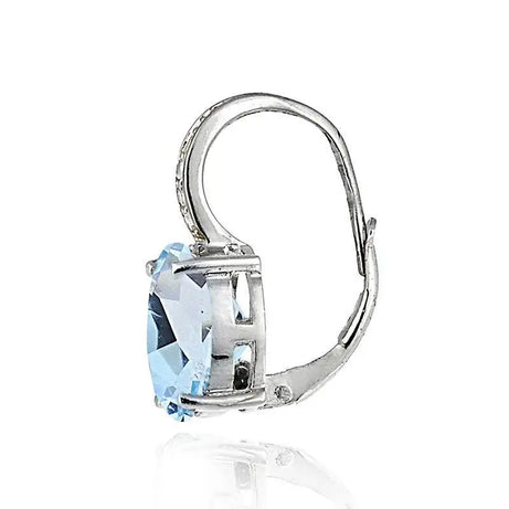 925 Sterling Silver Gemstone Hoop Earrings, Colorful CZ 18K Gold-Plated Jewelry