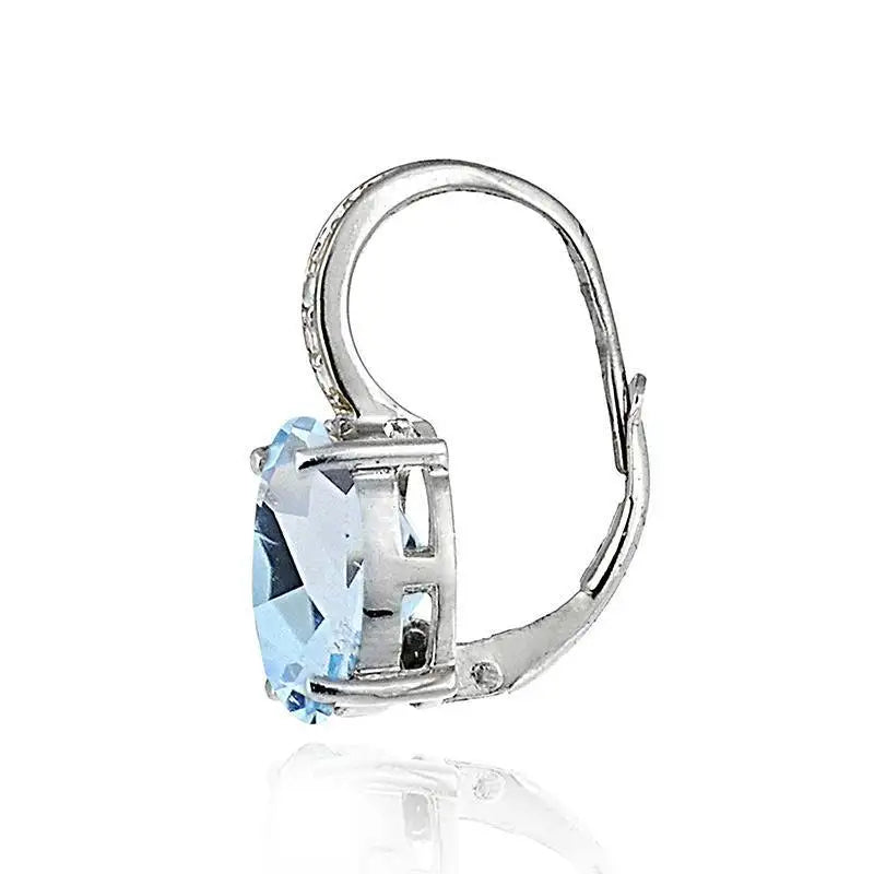 New 925 Sterling Silver Earrings Colorful Gemstone Amethyst 18k Gold Ear Buckle For Woman Charm Jewelry Gift