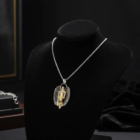 Saint Gabriel Guardian Angel Protection Pendant Necklace, Holy Order Spiritual Talisman