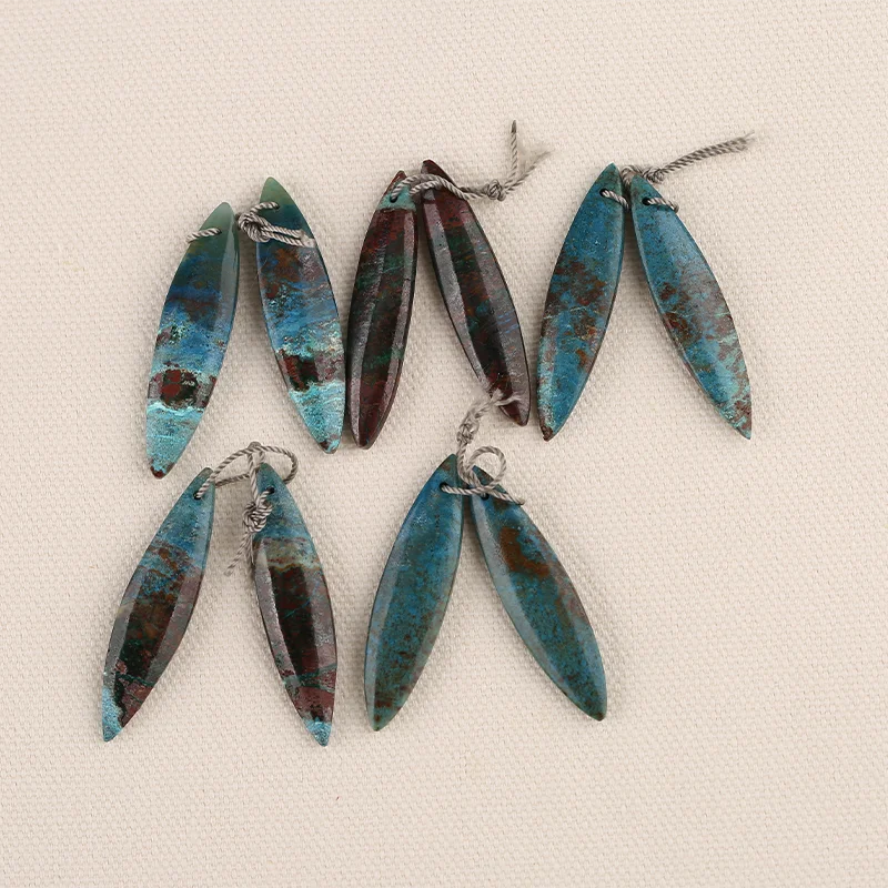 Natural Stone Chrysocolla Lapis Lazuli jewelry making beads,Semiprecious Fashion Marquise Earrings Beads Accessories For Women