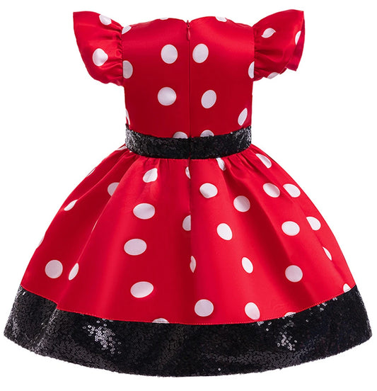 Hot Sell Disney Minnie Princess Dress Cosplay Costume Fancy Party Frock Role Play Carnival Kids Halloween Outfits 12M-6T