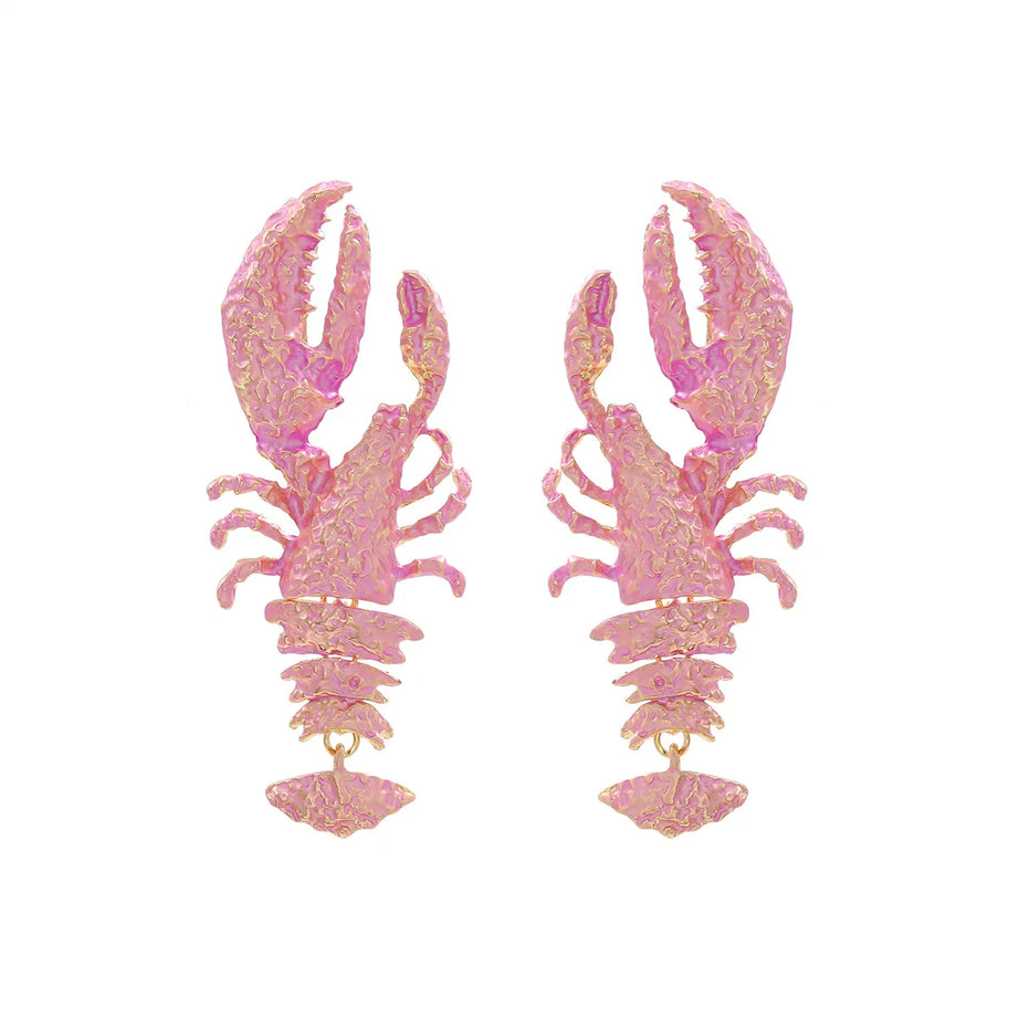 Enamel Lobster Ocean Drop Earrings Jewelry