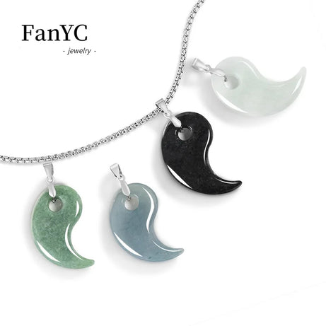 Burmese Jadeite Magatama Pendant, Ancient Shinto Sacred Amulet Necklace