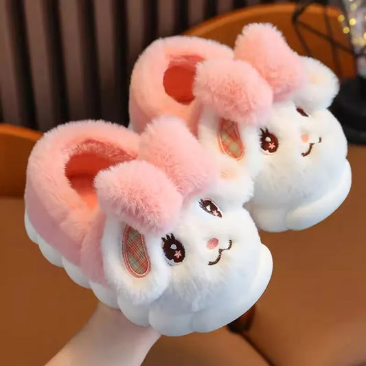 Baby Toddler Winter Slippers Children Cute Cartoon Rabbit Home Slipper Kids Indoor Warm Plush Slides Child Floor Shoes for Girls - Charlie Dolly