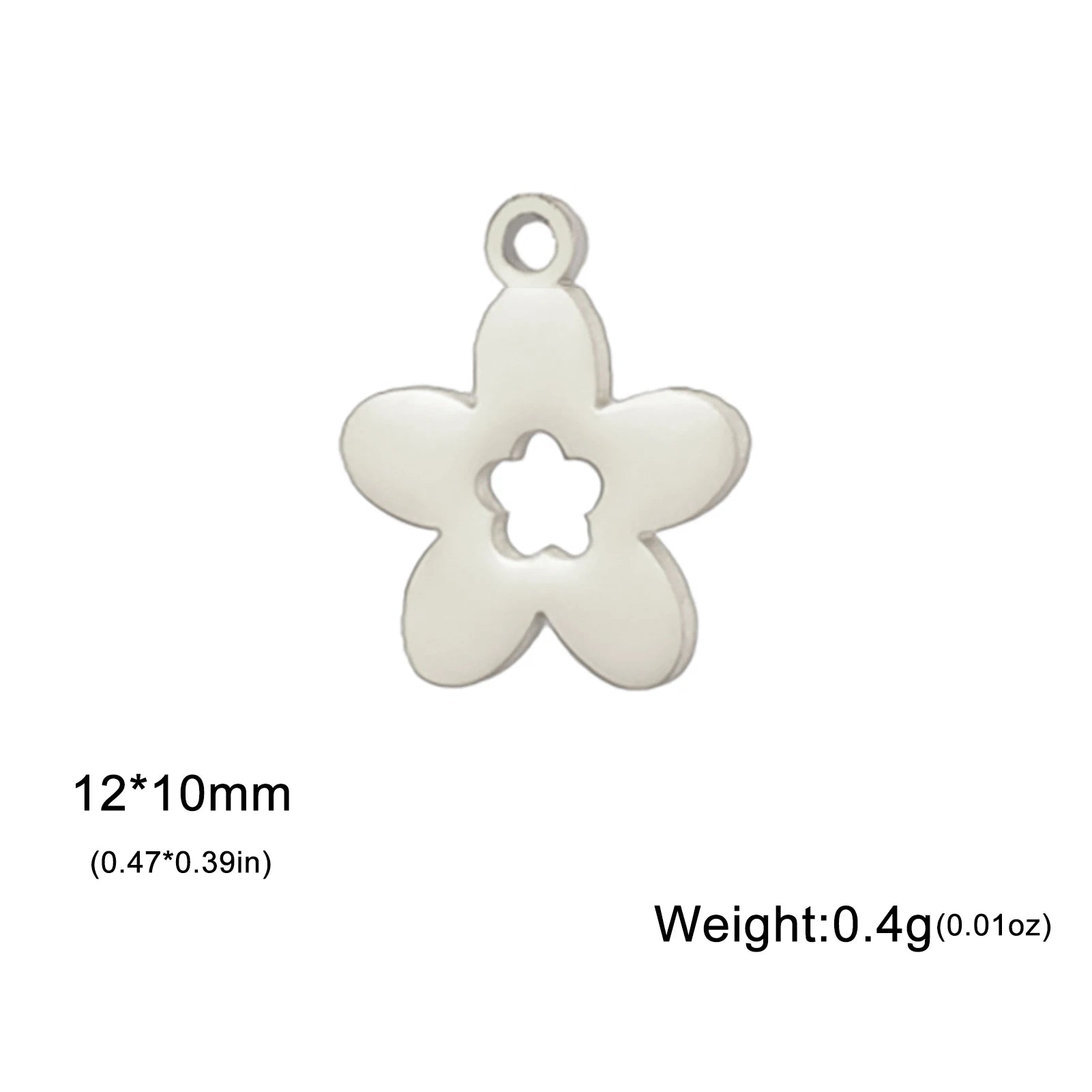 5 pieces of lotus shell stainless steel bracelet pendant necklace small sun shell pendant DIY necklace bracelet earrings jewelry