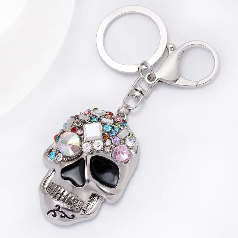 Sports Fencing Villain Metal Skull Head Keychain Three-Dimensional Fencer Club Commemorative Gift Men Women Keyring Jewelry