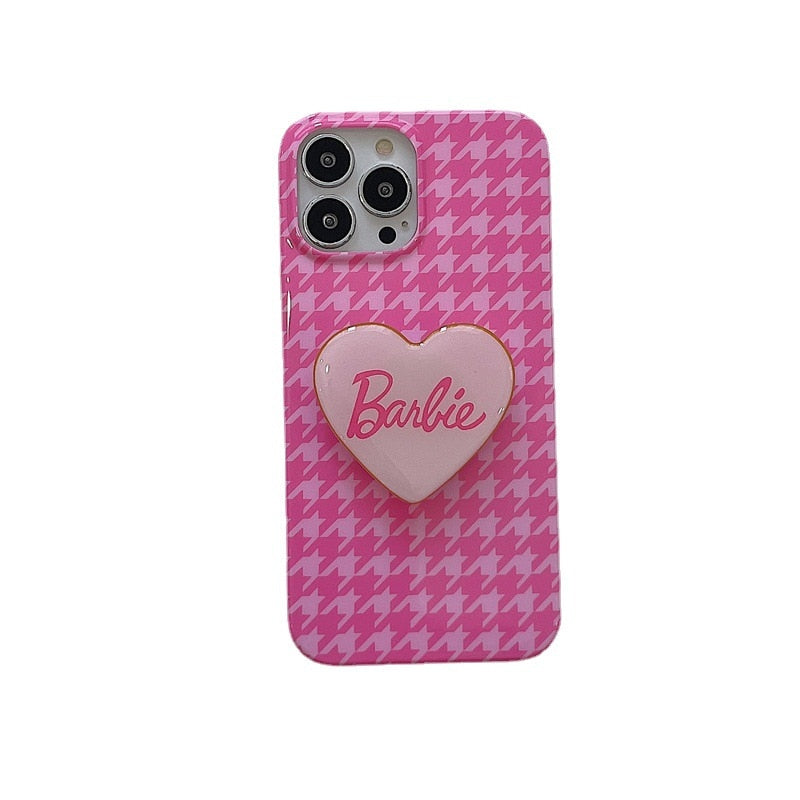 Barbie Phone Case 14Promax Xr Fashion Women 1213Pro Max Mobile Phone Case Cartoon Soft Girls Iphone Shell Love Bracket Gifts - Charlie Dolly