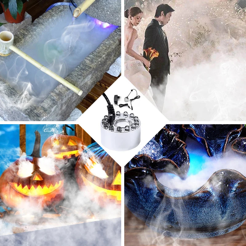 Mini LED Pumpkin Light Fogger Water Fountain Pond Fog Machine For Halloween Christmas Easter Party Festival Decoration 2023 - Charlie Dolly