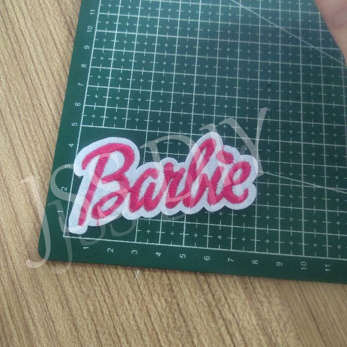 5Pcs/10Pcs Barbie Letter Embroidery Stickers Cartoon Princess Iron On Clothes Patches Badge Kids Hole Patch Clothing Stickers