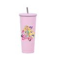 New 500/750Ml Kawaii Barbie Stainless Steel Straw Cup Anime Portable Large Capacity Insulation Cold Coffee Mug Water Bottle Gift - Charlie Dolly