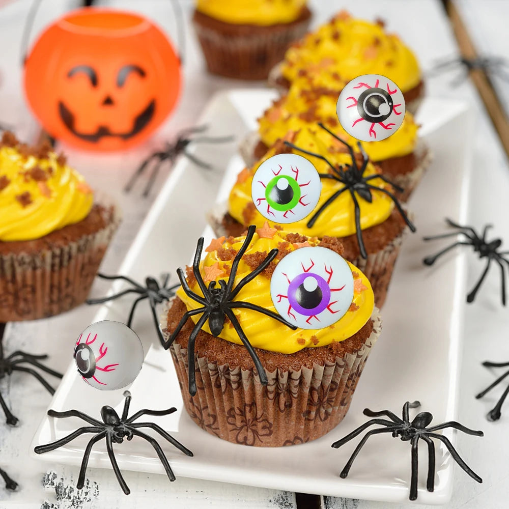 12pcs Halloween Eyeballs Artificial Horror Scary Eye Balls Kids Trick or Treat Prank Terror Props Halloween Decoration 2024 - Charlie Dolly