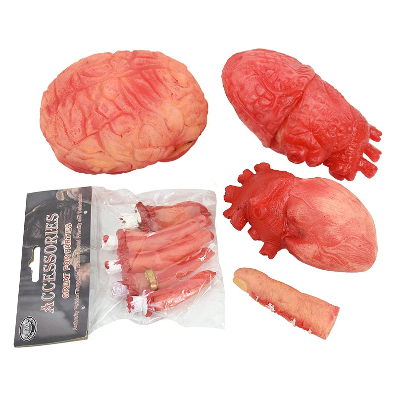 2024 Halloween Fake Human Arm Plastic Hands Foot Bloody Dead Body Parts Outdoor Haunted House Scary Props Halloween Decorations - Charlie Dolly