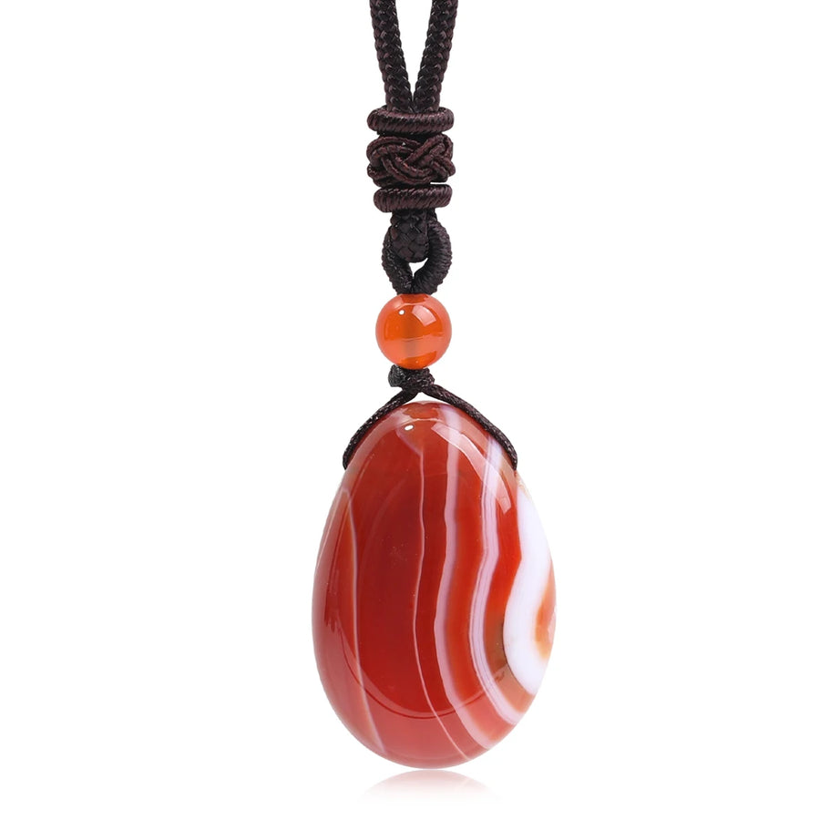Water Droplet Crystal Pendant, Natural Stone Spiritual Necklace