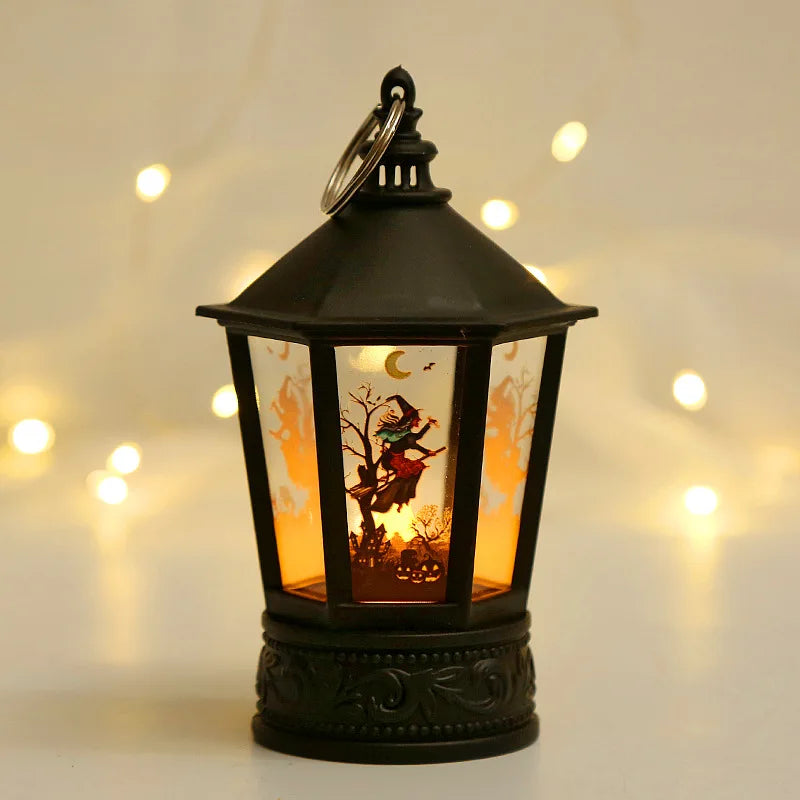 Halloween Decoration Electronic Candle Light Retro Pumpkin Witch Human Skeleton Night Light LED Lamp Halloween Decoration 2023 - Charlie Dolly