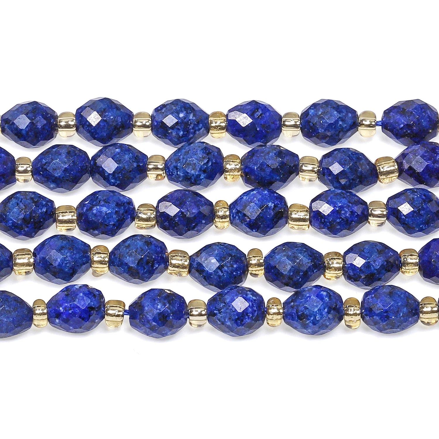 5x6mm Lapis Lazuli Beads Faceted Oval Shape Beads Loose Spacer Beads for Drop Earring Bracelet Women Jewelry Accessories