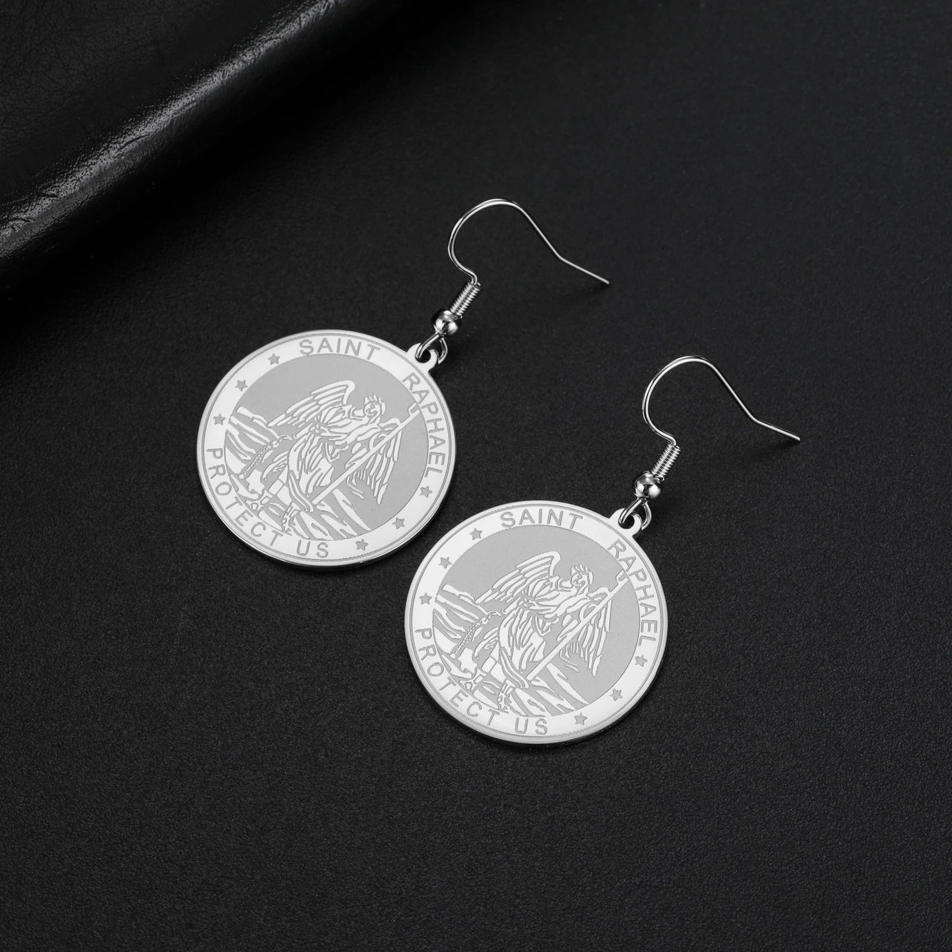 Archangel Raphael Sacred Protection Boho Earrings, Angelic Healing Talisman