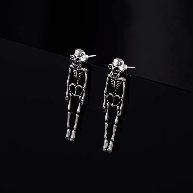 New Halloween Skull Skeleton Drop Earrings for Women Fashion Trend Gothic Jewelry Gift Hip Hop Rock Cool Dropped Earrings Men - Charlie Dolly