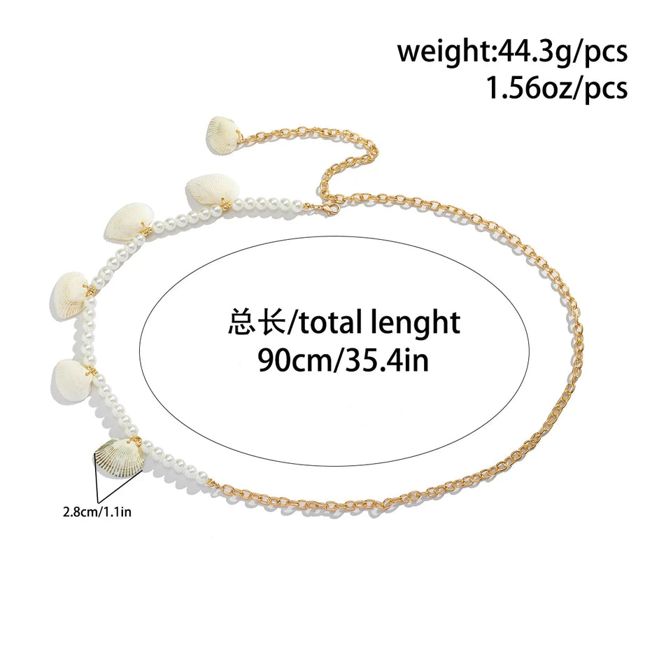 European American Sexy Handmade Colour Beads Shell Waist Belly Belt Chain Irregular Natural Stone Belly Chains Boho Body Jewelry - Charlie Dolly