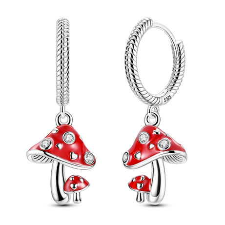 Sterling Silver Clover Butterfly Hoop Earrings Jewelry