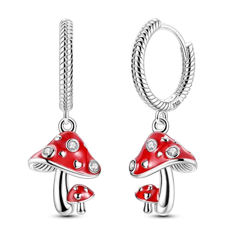 925 Sterling Silver Four Leaf Clover Butterfly Hoop Earrings for Women Boho Luxury Versatile Dangle Drop Party Jewelry