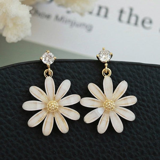 Cute Daisy Flower Drop Earrings For Women  Trend Colorful Sweet Sunflower Long Tassel Earrings Girls Party Jewelry Gift - Charlie Dolly