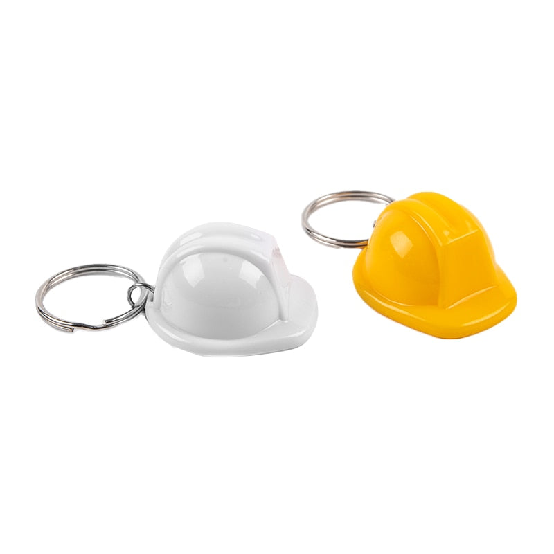 Helmet Hard Hat Keychain Holiday Creative Safety Helmet Keying Jewelry Gift Plastic 3D Helmet Keychain - Charlie Dolly