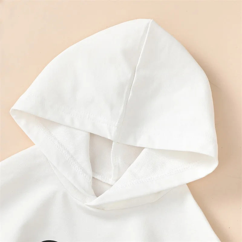 Toddler Baby Halloween Costume Kids Smiley Print Hooded Poncho Cloak Cape Role-playing Cosplay Clothes 18M-6T - Charlie Dolly